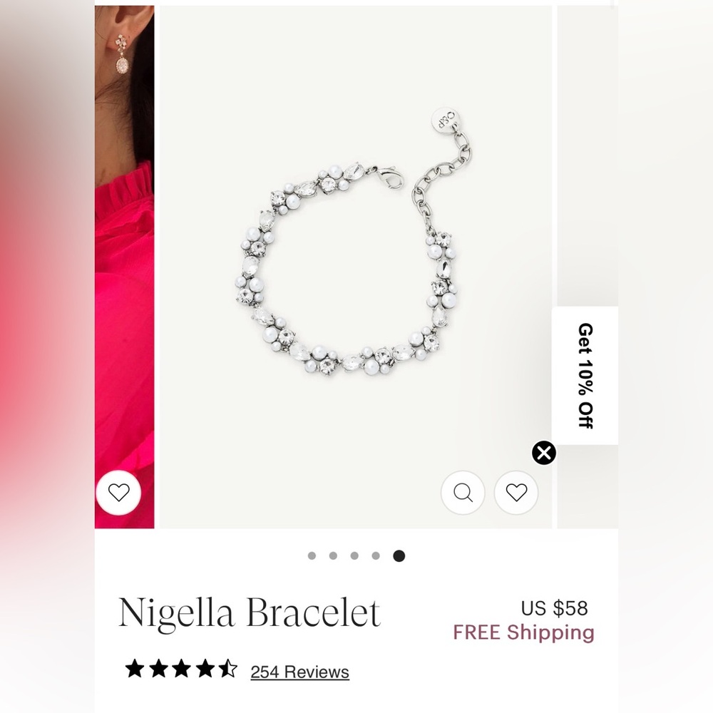 Olive and Piper Nigella Bracelet- Silver NEW